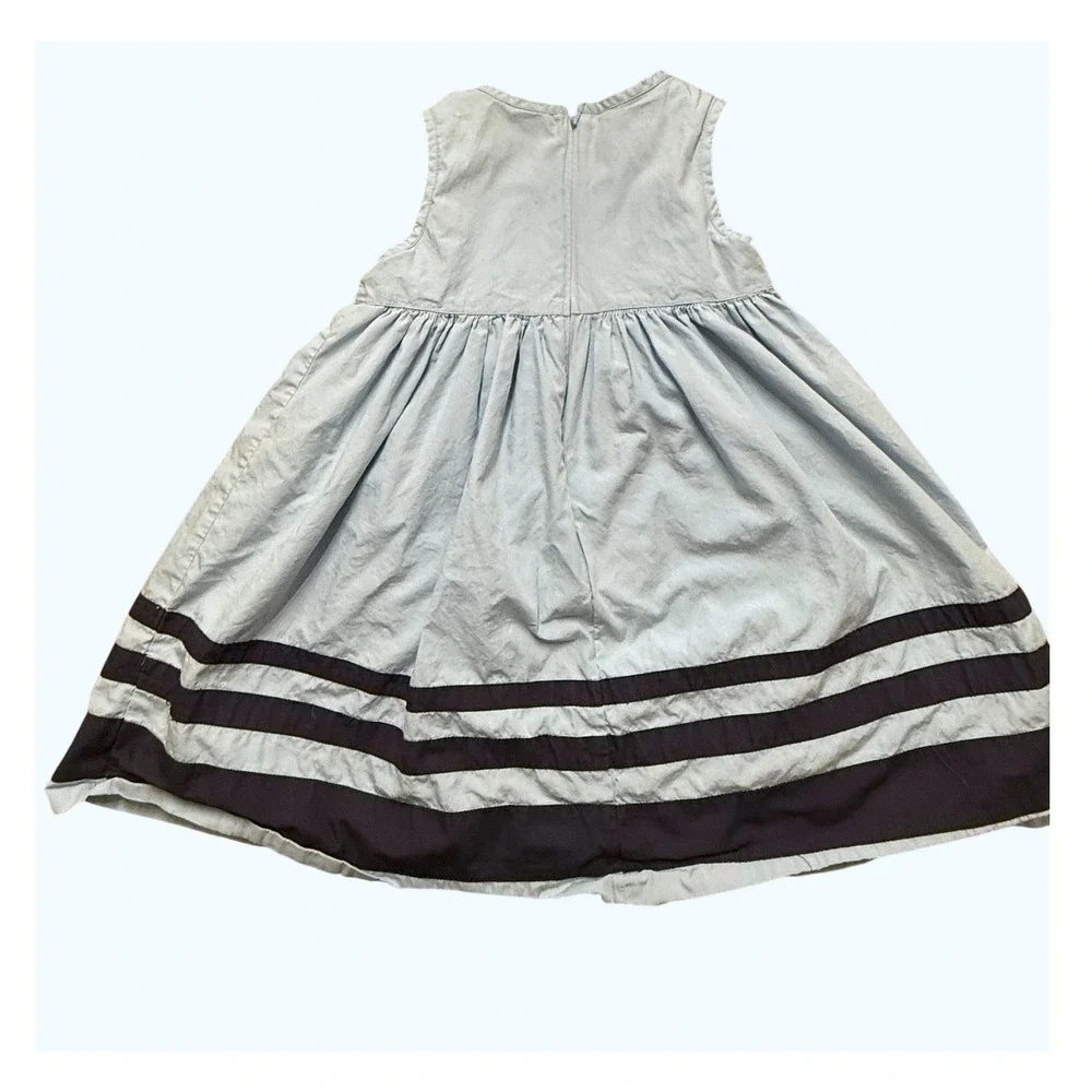 Gymboree Girls Light Blue Nautical Stripe Cotton Sleeveless Dress‎ 5T 240446121